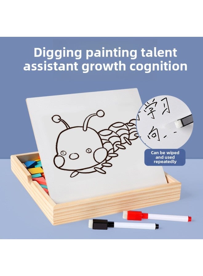 Children's Intelligence Development Creative Mosaic Changeable Jigsaw Puzzle Puzzle Drawing Board Multifunctional Mathematics Learning Box-Color:Mosaic Jigsaw Puzzle - Image 4